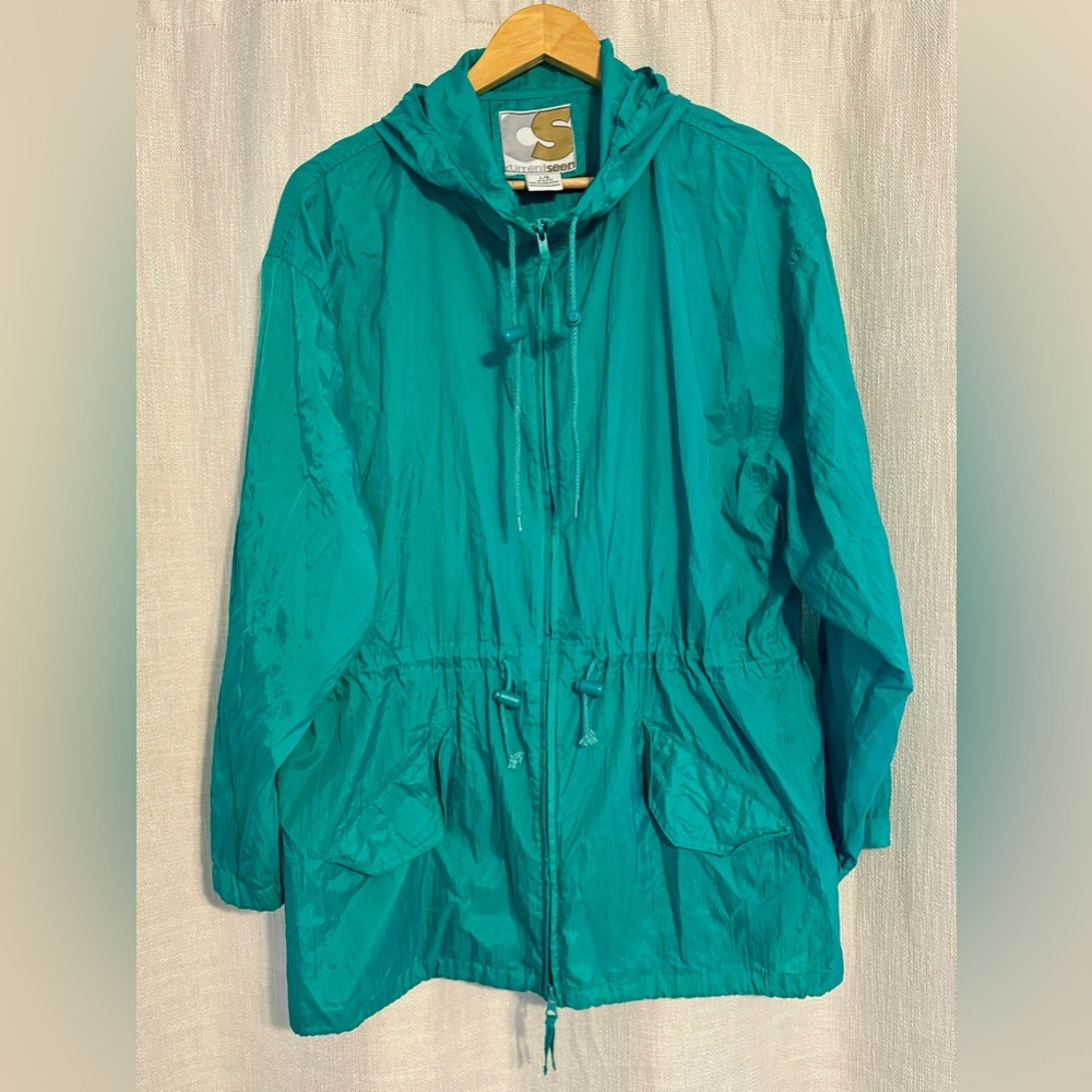 Teal Vintage Current Seen Windbreaker, Size L
